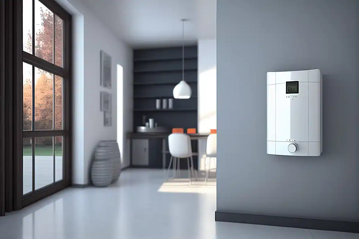 combi boiler on the wall aesthetically