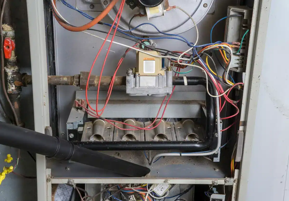inside of gas furnace