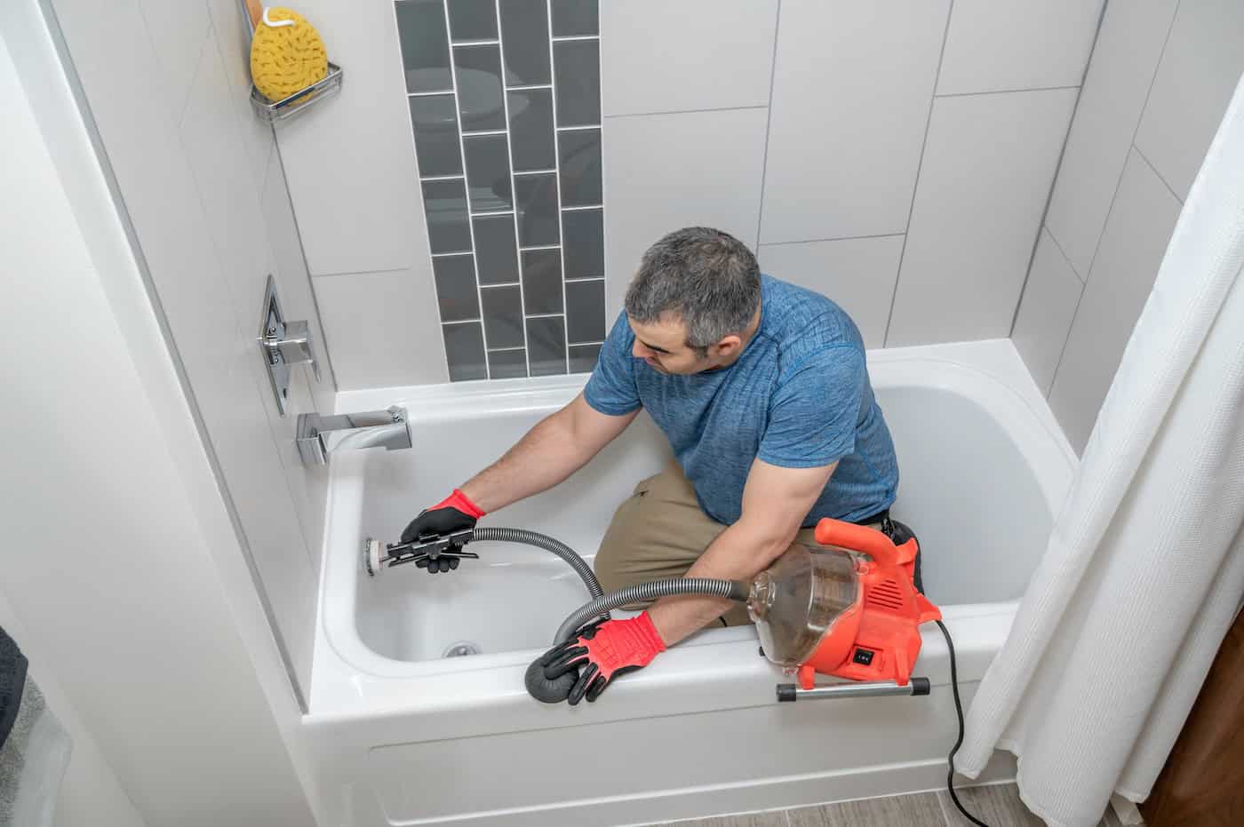 Drain Cleaning A Bathtub