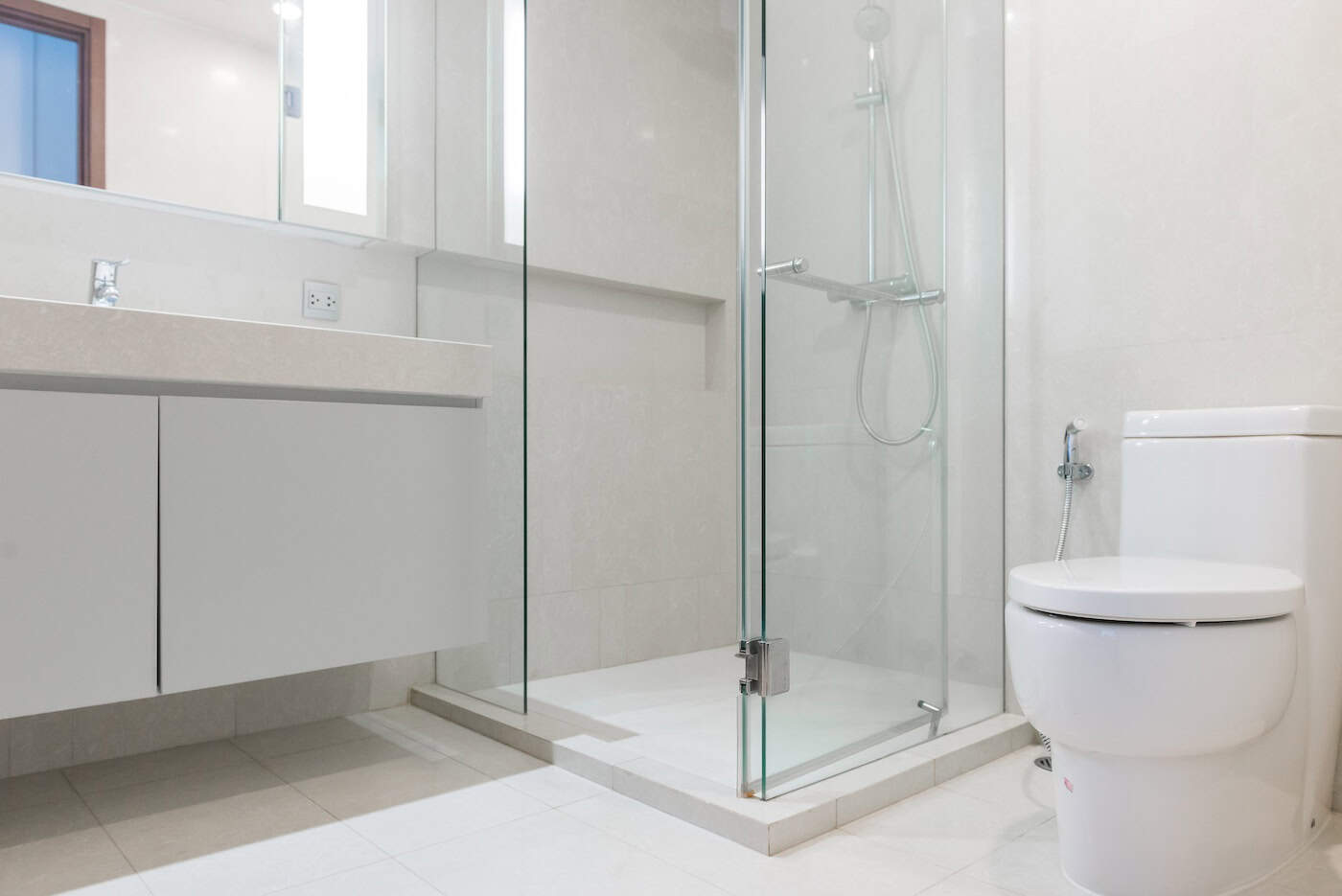 White Toilet Clean And Simple Bathroom