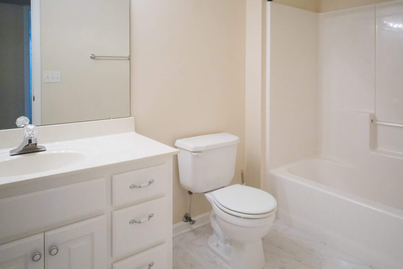 Very Small White Apartment Condominium House Bathroom