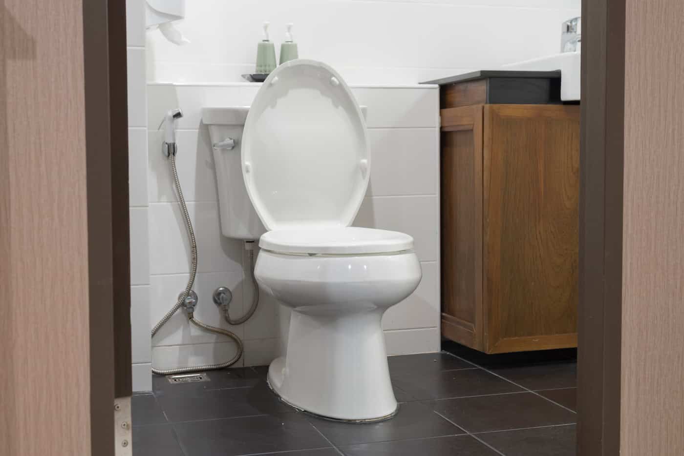 Toilet Bowl In Bathroom