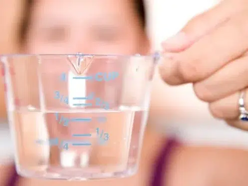 measuring water