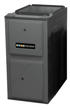 furnace with aquarius logo