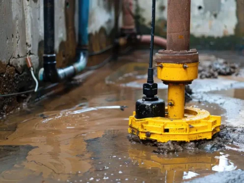 Yellow sump pump