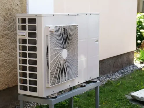 Heat pump outside